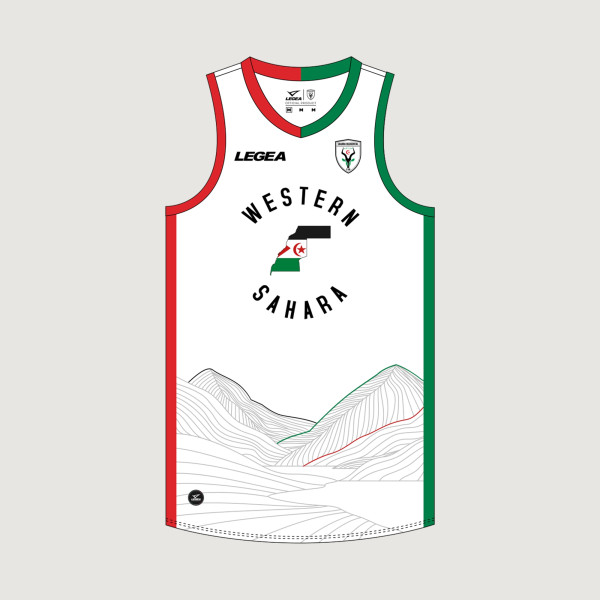 Camiseta sin mangas Baloncesto Saharaui - blanco